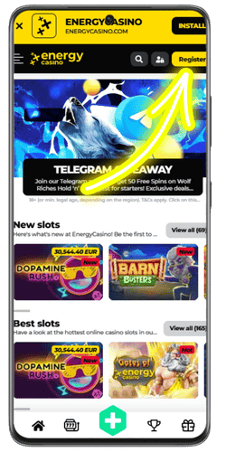 Regisztrációs adatok itt:Energy Casino